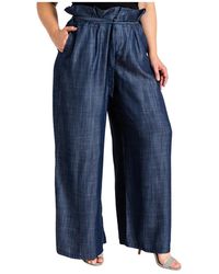 Standards & Practices - Plus Size Denim Wide Leg Palazzo Pants - Lyst