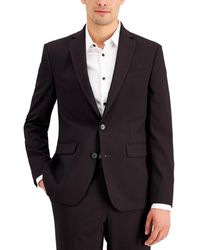 INC International Concepts - Slim-fit Burgundy Solid Suit Jacket - Lyst