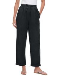 Woman Within - Within Tall Seersucker Pull-on Elastic-waist Pants - Lyst