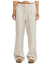 Cotton On - Elle Linen Wide Leg Suiting Pant - Lyst