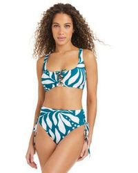 BarIII - Catch The Wave Lace Up Front Bikini Top High Waist Bottoms - Lyst