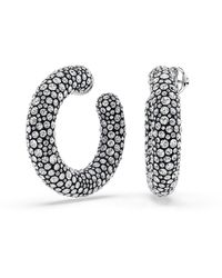 Swarovski - Sublima Hoop Earrings, Mixed Round Cuts, Rhodium Plated - Lyst