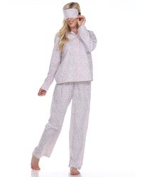 White Mark - 3-piece Cozy Pajama Set - Lyst