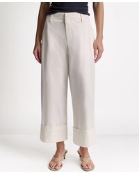 BCBGMAXAZRIA - Cuffed Wide-leg Cropped Pants - Lyst