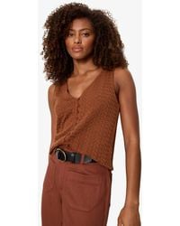 Sanctuary - No Rush Button-front Sleeveless Tank Top - Lyst