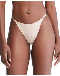 Calvin Klein - Ideal Stretch Micro String Thong Underwear Qd5115 - Lyst