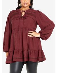 Avenue - Plus Size Brielle Tunic Relaxed Fit Dress - Lyst