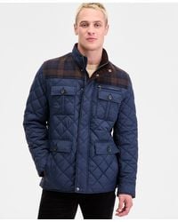 Cole Haan - Mixed Media Quilted Jacket - Lyst
