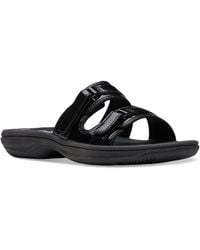 Clarks - Cloudsteppers Breeze Piper Comfort Slide Sandals - Lyst