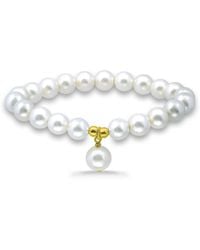Macy's - White Shell Pearl Charm Drop - Lyst