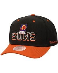 Mitchell & Ness - Black/orange Phoenix Suns Backside Script Two-tone Pro Crown Adjustable Hat - Lyst