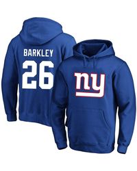 Fanatics - Saquon Barkley New York Giants Big And Tall Fleece Name And Number Pullover Hoodie - Lyst