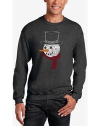 LA Pop Art - Snowman Face Word Art Crewneck Sweatshirt - Lyst
