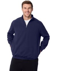 Kingsize - Big And Tall Fleece 1/4 Zip Sweatshirt - Lyst