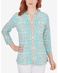 Ruby Rd. - Petite Medallion Stretch Knit Top - Lyst