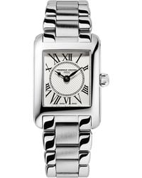 Frederique Constant - Swiss Carree Stainless Steel Bracelet Watch 23mm - Lyst