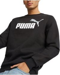PUMA - Ess+ Big Logo Crewneck Sweatshirt - Lyst