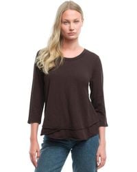 Wilt - Clothing 3/4 Sleeve Mock Layer Tee - Lyst