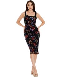 Dress the Population - Nicole Floral-sequin Bodycon Dress - Lyst