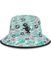 Men's Milwaukee Brewers New Era Tropic Floral Bucket Hat