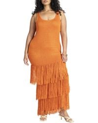Eloquii - Plus Size Fringe Sweater Dress - Lyst