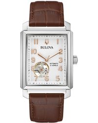 Bulova - Automatic Sutton Leather Strap Watch 33mm - Lyst