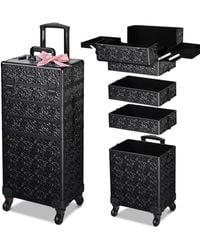 Byootique - 4in1 Rolling Makeup Train Case Cosmetic Organizer Wheel - Lyst
