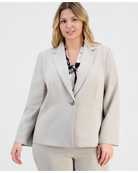 Kasper - Plus Size Stretch-crepe Single-button Blazer - Lyst