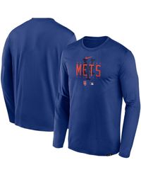 Nike - New York Mets Authentic Collection Team Logo Legend Performance Long Sleeve T-shirt - Lyst