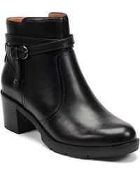 Easy Spirit - Carter Eflex Buckle Strap Block Heel Booties - Lyst