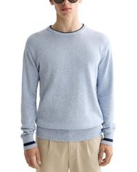 Scotch & Soda - Long Sleeve Melange Crewneck Sweater - Lyst