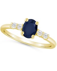 Macy's - Gemstone And Diamond Ring (1/6 Ct. T.w. - Lyst