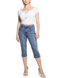 Guess - Eliane Off-the-shoulder Cropped Top - Lyst
