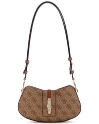 Guess - Yvonne Logo Small Shoulder Handbag - Lyst