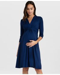 Seraphine - Knot Front Maternity Dress - Lyst