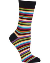 Hot Sox - Stripe Fashion Crew Socks - Lyst