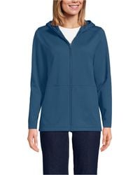 Lands' End - Grid Tech Hooded Zip Front Jacket - Lyst