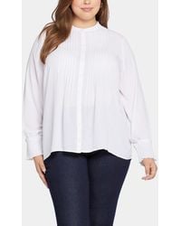 NYDJ - Plus Size Pleated Peasant Blouse - Lyst