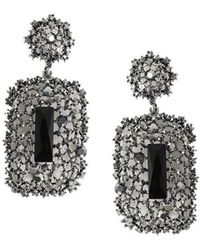 SOH - Stone Intricate Cluster Geometric Drop Earrings - Lyst