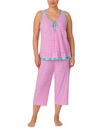 Ellen Tracy - Plus Size 2-pc. Geo-print Cropped Pajamas Set - Lyst