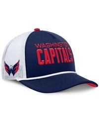 Fanatics - Navy/white Washington Capitals Authentic Pro Rink A-frame Adjustable Hat - Lyst