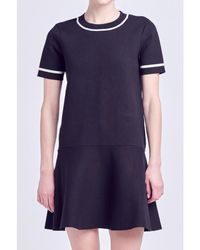 English Factory - Knit Contrast Mini Dress - Lyst