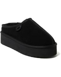 Dearfoams - Fireside By Queenstown Genuine Shearling Platform Clog Slipper - Lyst