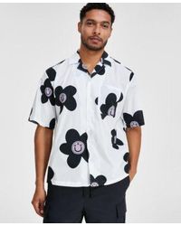 BOSS - Hugo By Oversized Fit Floral Button Down Camp Shirt Relaxed Fit 9 Cargo Shorts - Lyst