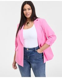 INC International Concepts - Plus Size 3/4-sleeve Blazer - Lyst