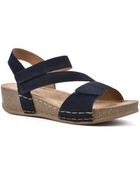 White Mountain - Fern Footbed Wedge Sandals - Lyst