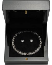 Givenchy - Cubic Zirconia Tennis Bracelet & Stud Earrings Set - Lyst