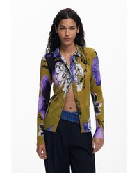 Desigual - Buttoned T-shirt Designed By Mr. Christian Lacroix - Lyst