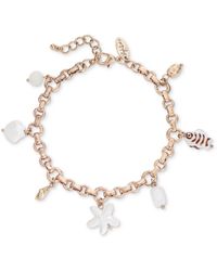 Style & Co. - Mixed Bead & Stone Sea Charm Anklet - Lyst