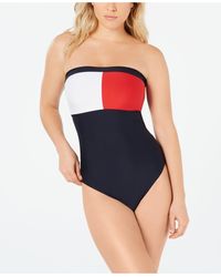 tommy hilfiger flag one piece swimsuit